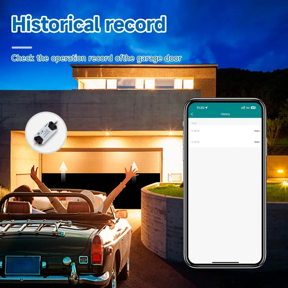 Tuya WiFi Switch Smart Garage Door Opener Controller Smart Home Module Smart Life APP Remote Control Supports Alexa Google Home