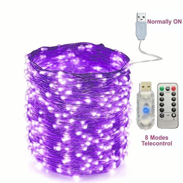 5M-30M USB String Lights 8 Modes Fairy Lights Copper Wire LED String Lights for Christmas Wedding New Year Garland Decoration