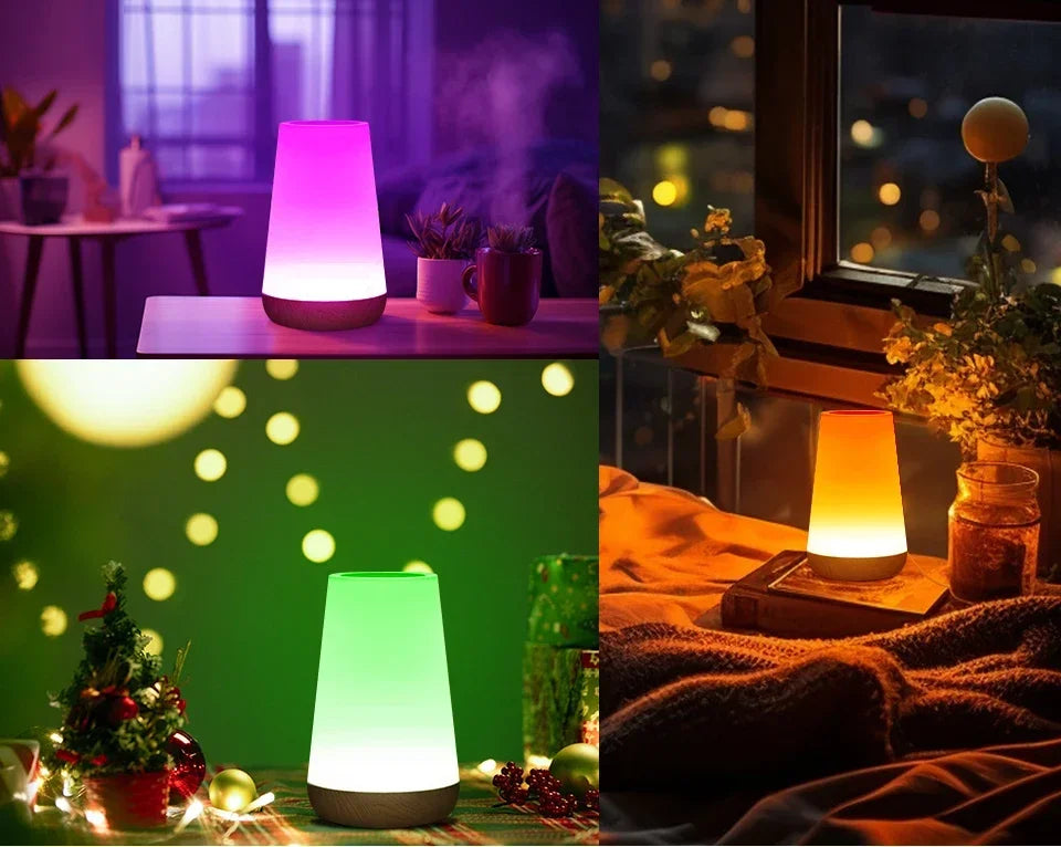 TUYA WiFi Night Light LED Smart Touch Bedside Lamp USB Charging Table Lamp Dimming Night Lamp Room Decor Lamp  Alexa Google Home