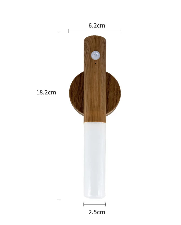 Automatic Night Light Motion Sensor Rechargeable 3-Mode LED Wall Light Human Body Induction Light for Bedroom Bathroom Hallway