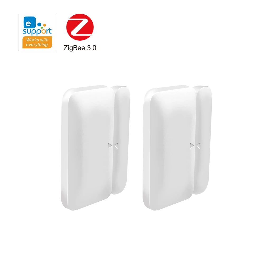 Tuya Zigbee Wireless Door Windows Sensor Mini Smart Home Wireless Door Detector Door Open Closed Alarm System for Alexa