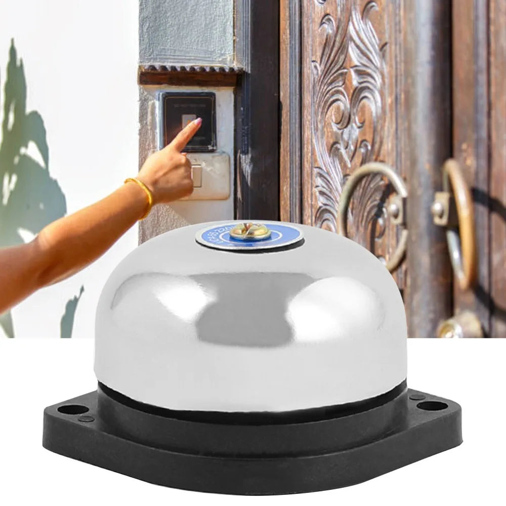 Time Signal 2 Inch Electric Bell Stainless Steel No Spark Fire Alarm Gong Inner Strike Type 220V 5W Electric Ring Home