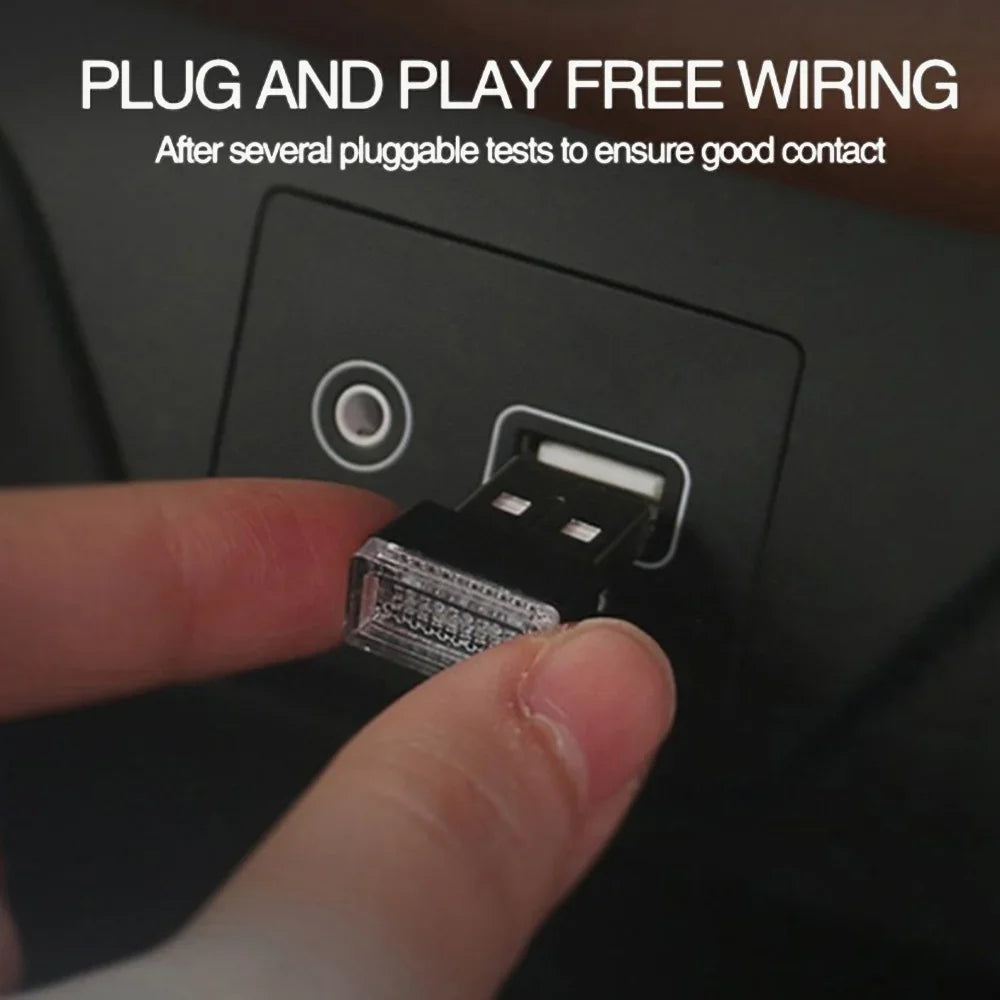 Universal Mini Atmosphere Lights Romantic USB Led Light Plug-In 5V Lamp Interior Ambient Lighting Car Accessories Home Decor
