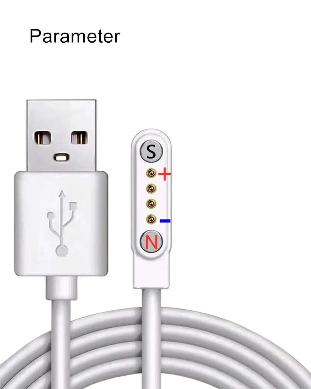 Smartwatch Charging Cable for Kids with 4 Pins, Magnetic Charger for Smartwatch