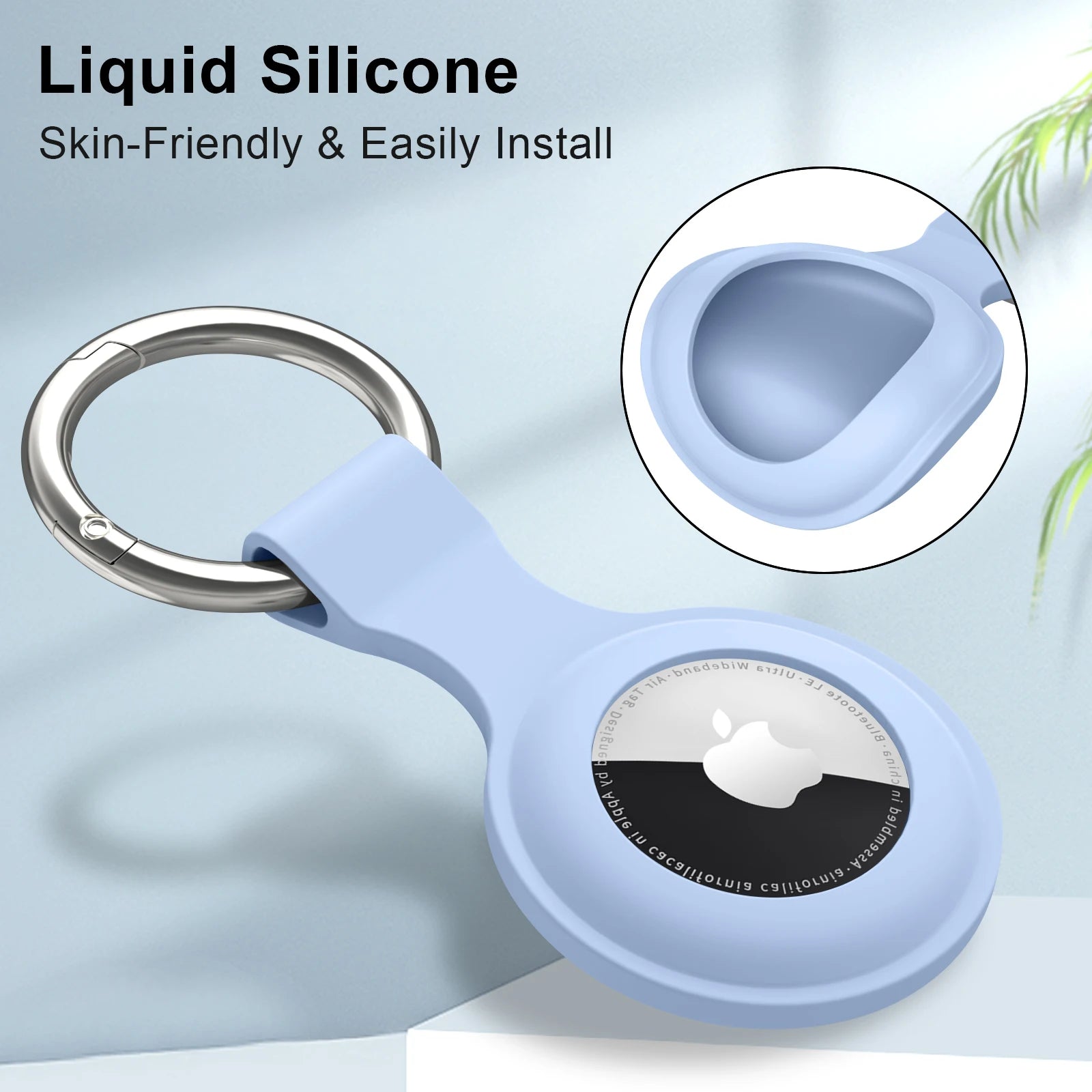 Silicone Cover for Apple Airtags Case Protective Shell Tracker Accessories Anti-scratch Sleeve Keychain For Apple Air tag 2 case