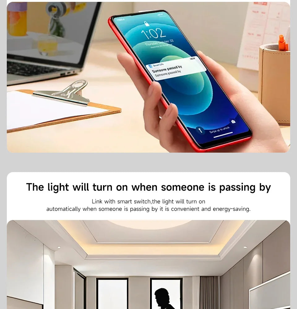 Tuya Smart Home WiFi Zigbee PIR Motion Sensor Infrared Detector Security Alarm APP Notification Works With Alexa Google