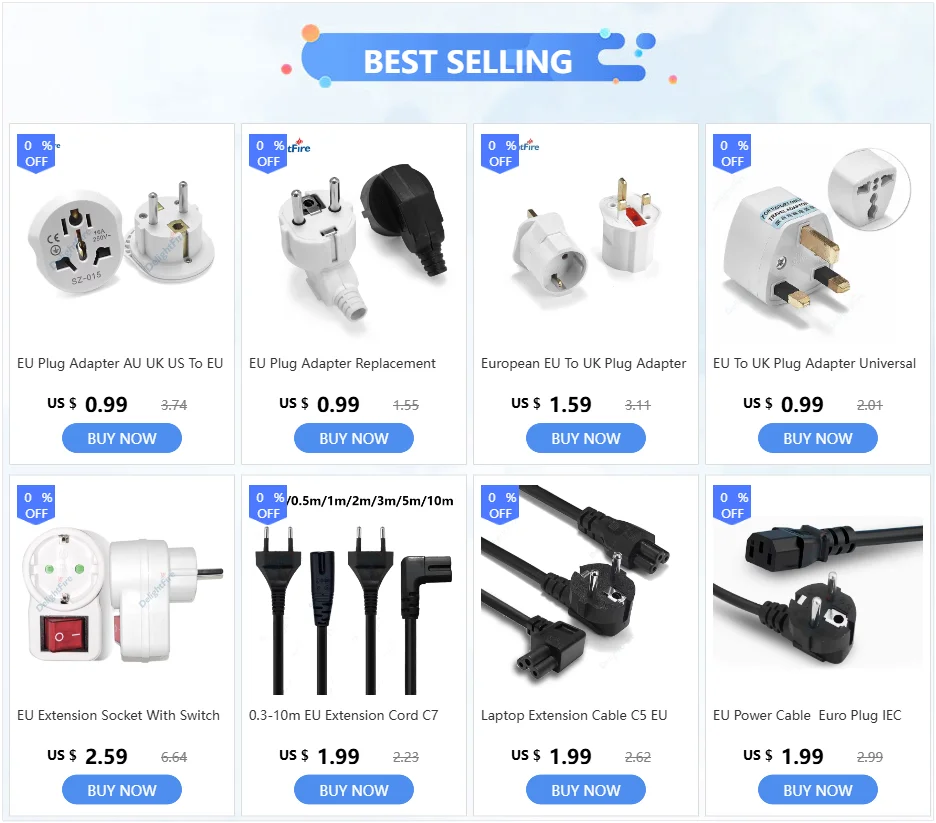 1pcs UK to EU Socket Adapter 220V Euro Travel Plug Converter AC Wall Charger Power Adapter UK British Adapter Electrical Outlets