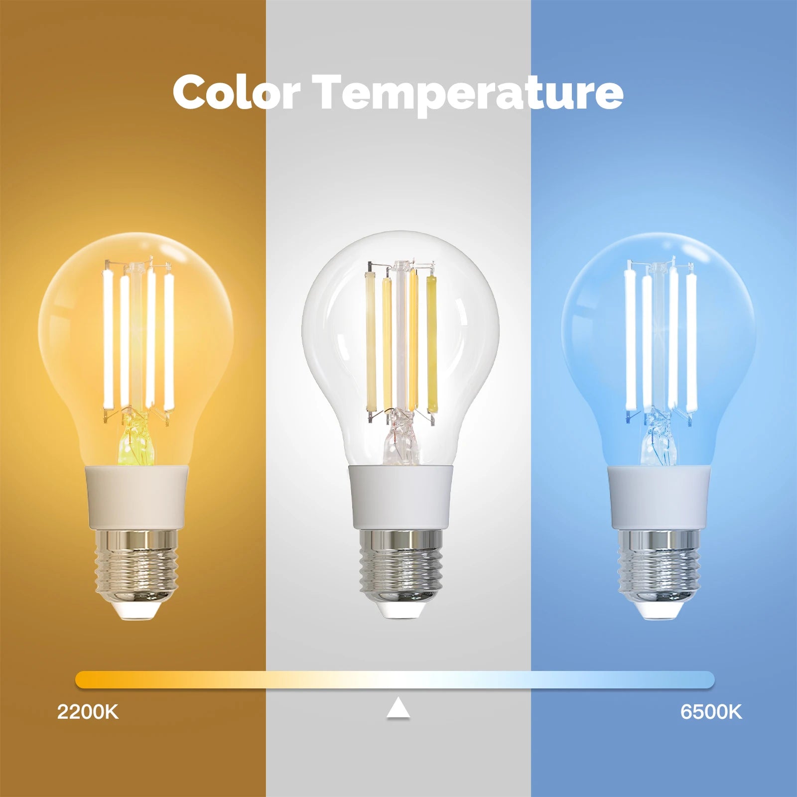 MOSE Tuya Matter WiFi Smart Filament Bulb E27 Energy Saving Light Dimmable APP Remote Control Alexa GoogleHome for Voice Control