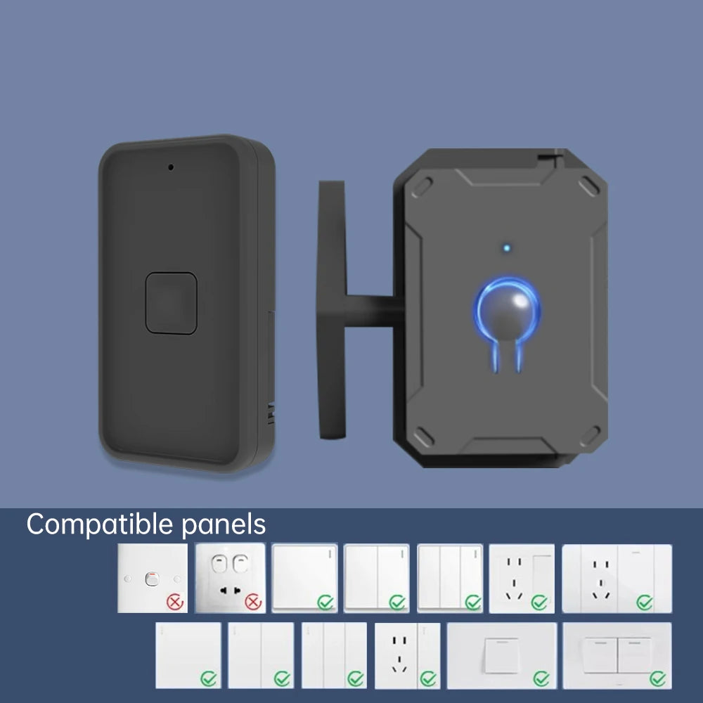 Light Switch Auxiliary Mechanical Arm Wireless Intelligent Switch Adhesive Type No Wiring Remote Control RF433MHz