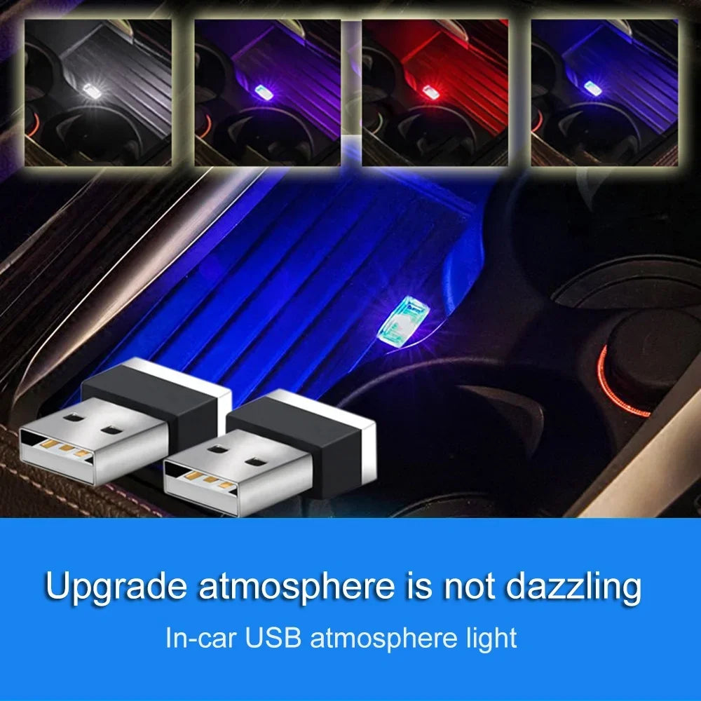 Universal Mini Atmosphere Lights Romantic USB Led Light Plug-In 5V Lamp Interior Ambient Lighting Car Accessories Home Decor