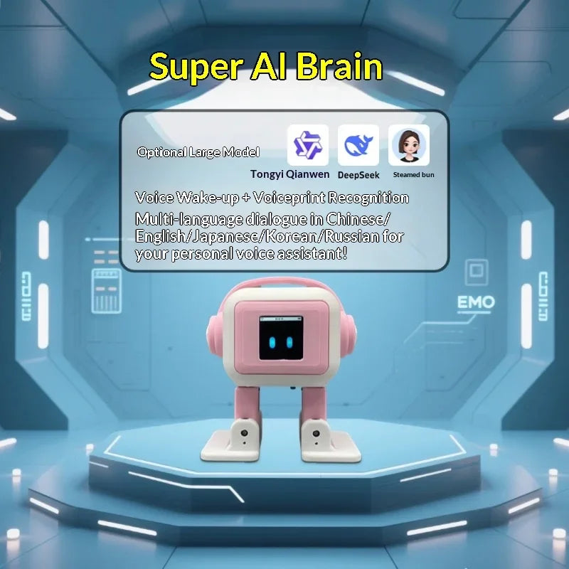 EMO Tuya Intelligent AI Robots Emotional Support Interactive Desktop Voice Recognition EMO Go Home Robot Companion Children Gift