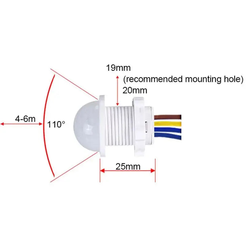 Infrared Body Sensor Switch PIR Sensor Detector Switch 110V 220V Motion Sensor Switch For Home Ceiling Lamp LED Lighting
