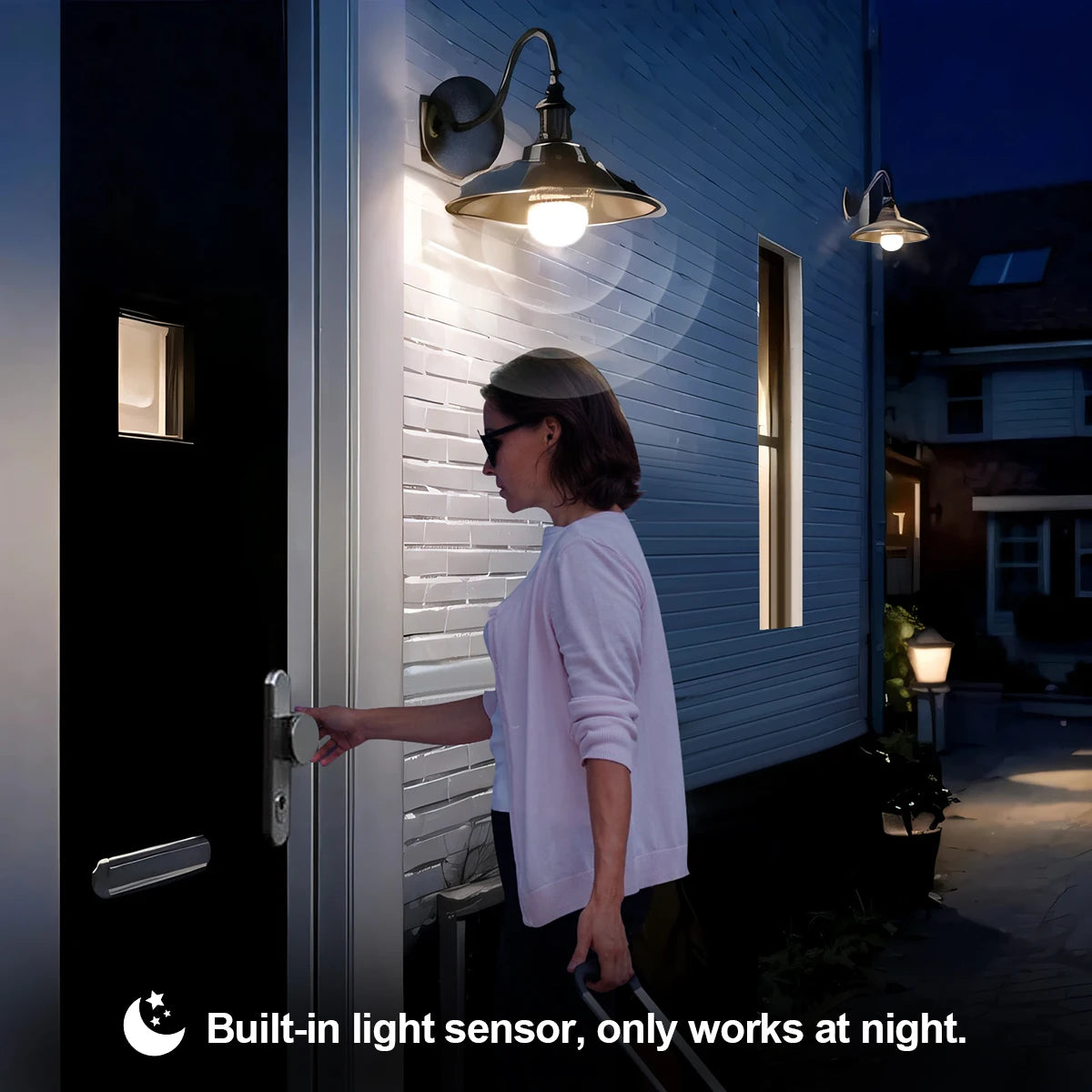 12W 220V LED Night Light Lamp Built-in Radar Motion Sensor/Light Sensor E27 LED Bulb For Corridor Stair Outdoor Garden Lighting