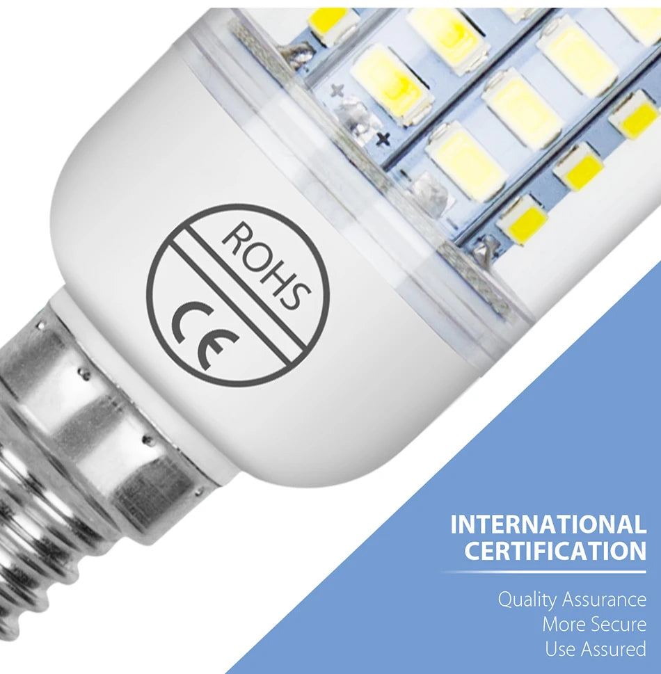 15W E27/E26 LED Corn Bulb AC220V E14 Ceiling Lamp GU10 Chandelier B22 Spotlight G9 Balcony Home Office Meeting Indoor Lighting