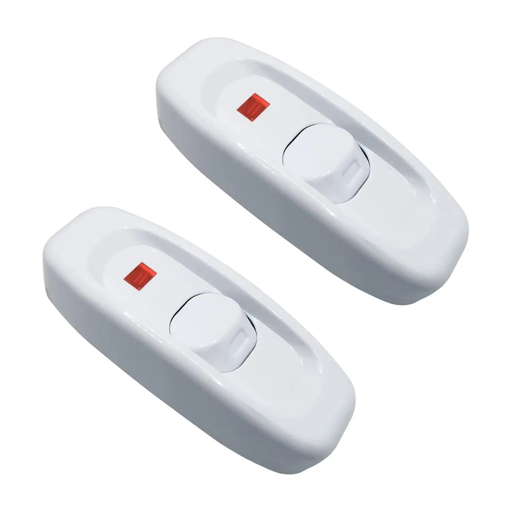 4PCS Inline Cord Switch Appliance Button On/Off 10A 12V Inline Power Switch with LED Light for Table Lamp Desk Light Bed Lamp