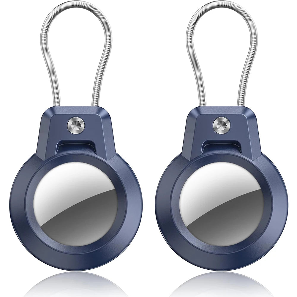 GITFOS AirTag Holder for Apple Airtags Case with Steel wire line and 360 Degrees Protective for Luggage Backpack Keys