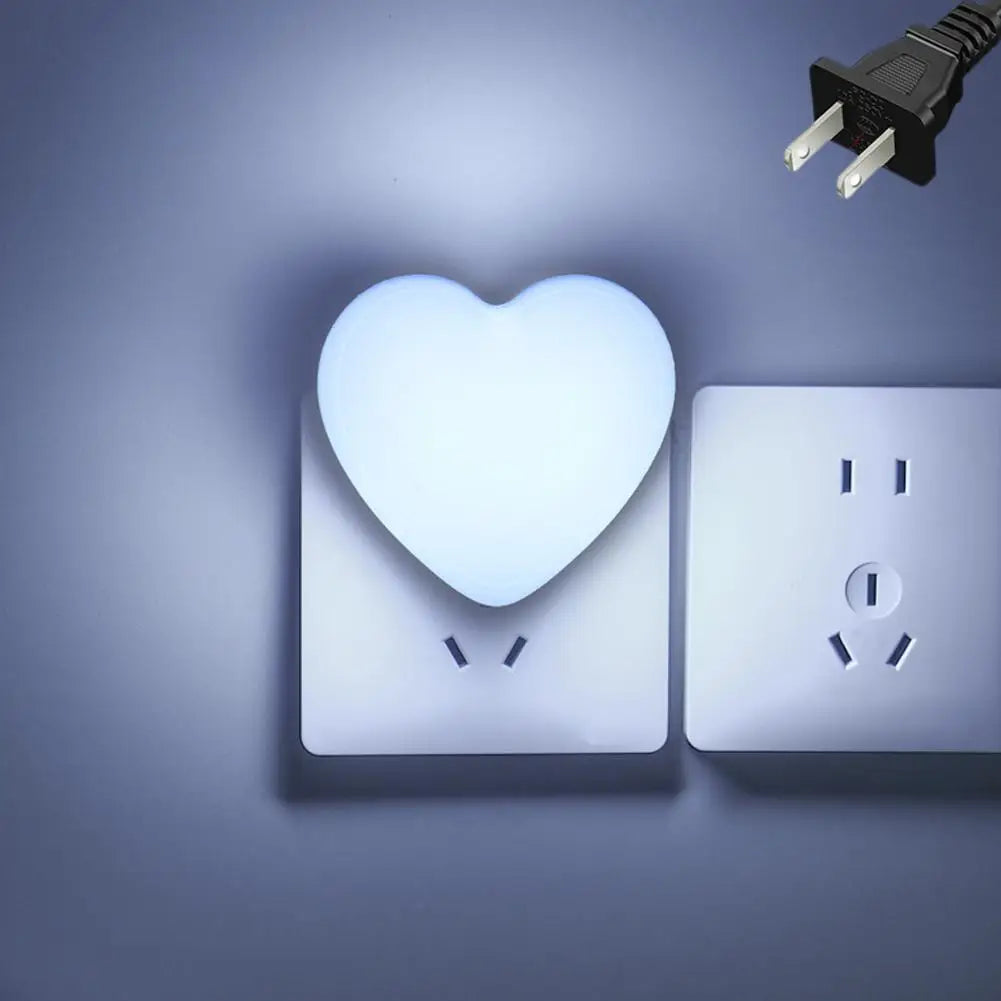 Heart Shape Night Light LED Night Light Sensor Control Night Lamp Energy Saving LED Sensor Lamp Bedroom Stair Hallway Night Lamp