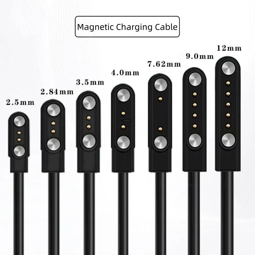 Smart Watch Magnetic Charging Cable USB Charger 2Pin 4Pin Long Power Adapter Line For Smartwatch Juicer Facial Beauty Devices