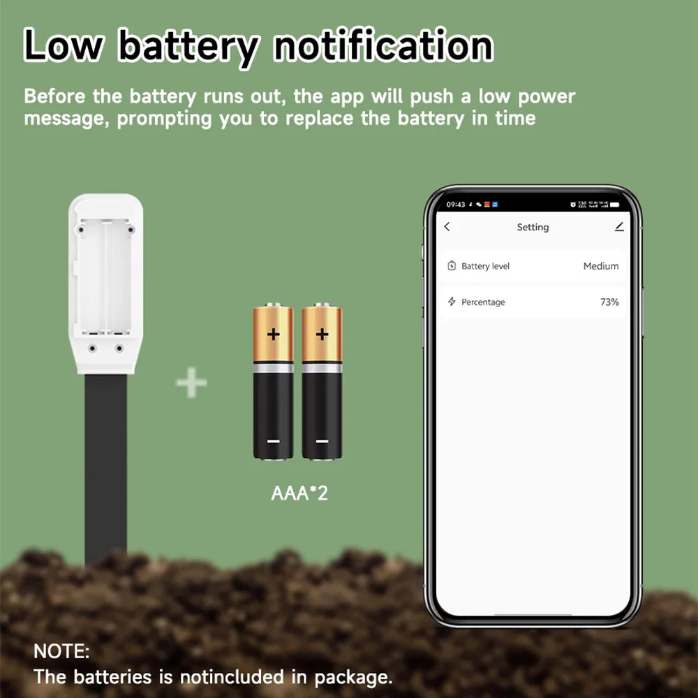 Tuya WiFi Soil Moisture Meter Temperature Humidity Sensor Garden Plant Monitor for Automatic Watering Smart Life App Control