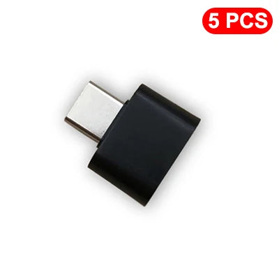 1-5pcs USB A Female to Type C Male Data Connector Mini Type C to USB Adapter For Xiaomi Huawei Android Mobile Phone MacBook iPad