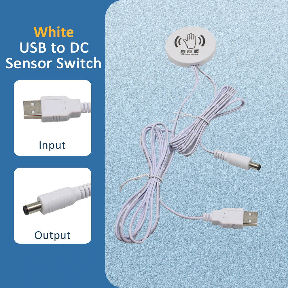 Penetrable 25mm Wood Touch Sensor LED Light Switch 5V 12V 24V 60W Hand Sweep Dimmable Touch Dimmer for Mirror Cabinet Shelf Lamp