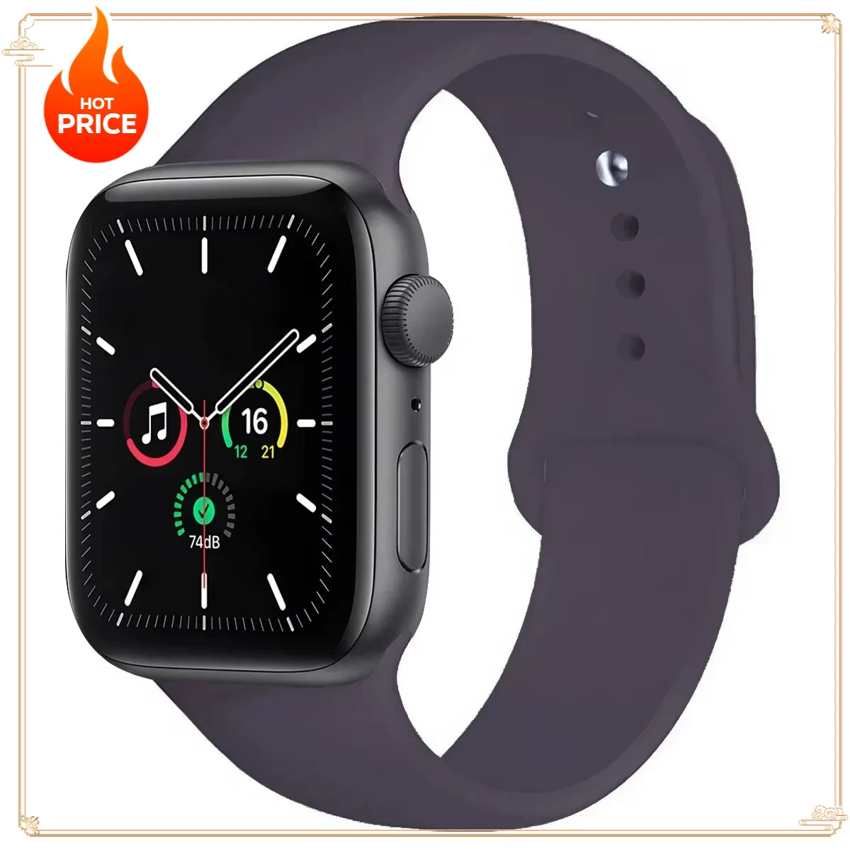 Original Silicone Strap for Apple Watch Band 38/40/41/42/44/45/46MM 49mm Bracelet for Iwatch Serie 10 9 7 4 5 6 8 SE Ultra 2 3