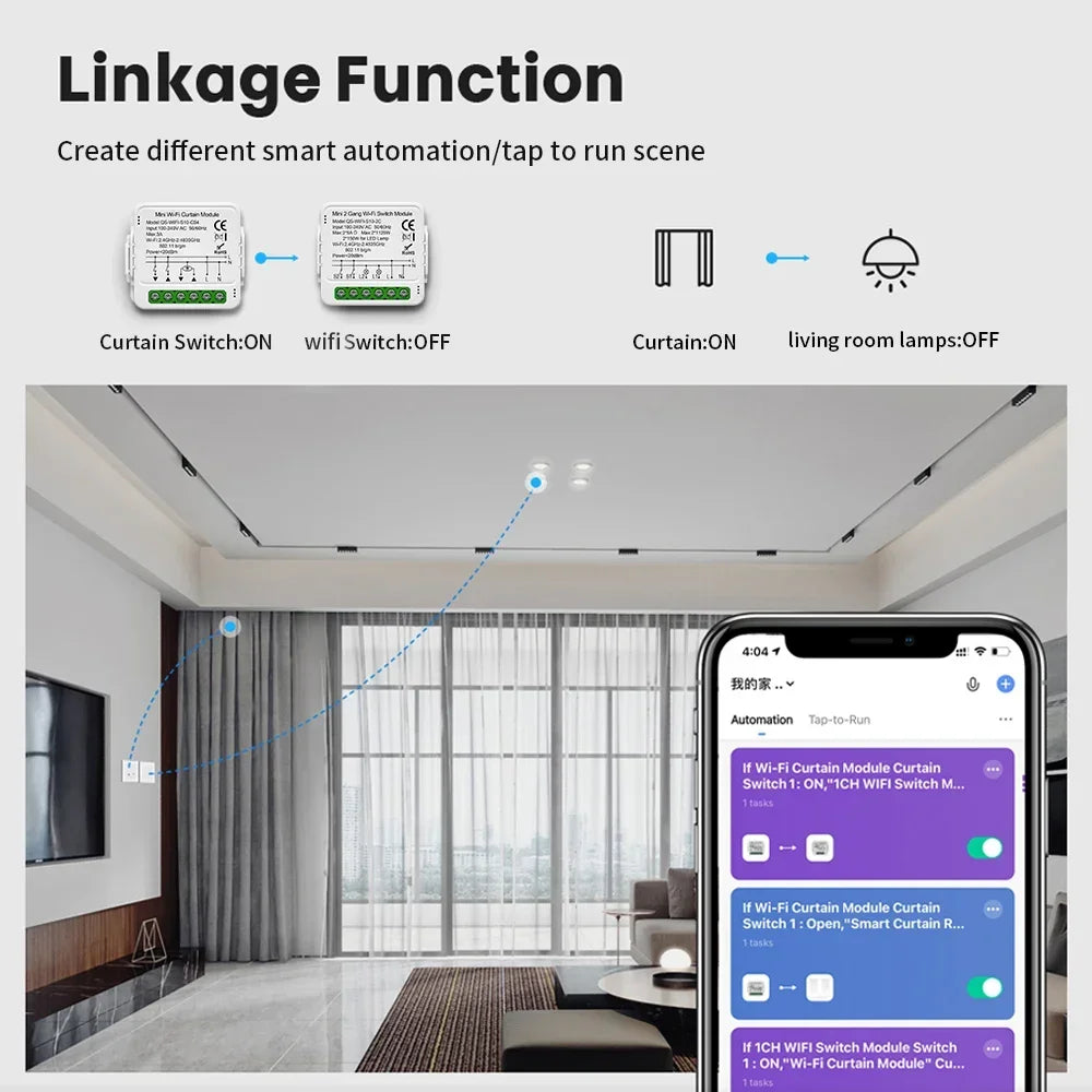 TNCE Tuya Switch Light Curtain Dimmer WIFI Zigbee, Smart DIY MINI Module, Roller Blinds Shutter Breaker, voice alexa google home