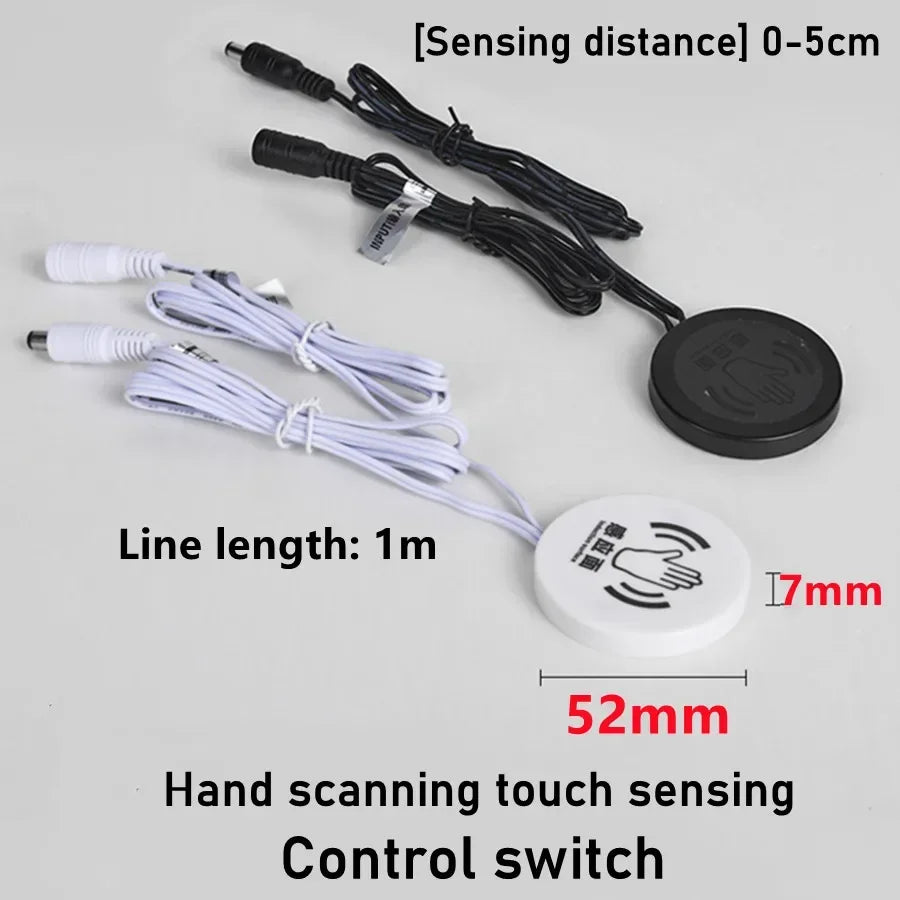 Aswesaw Sweep Dimmer Sensor Penetrating Switch DC 5V 12V 24V Wood Panel Touch Switch LED Dimmable Touch Sensing Hidden