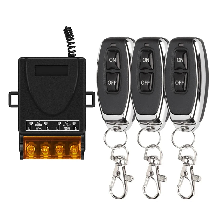Smart Switch Wireless Remote Control RF 433Mhz AC 75-220V 30A Relay for Water Pump Motor LED Light Door Access 30M Long Distance