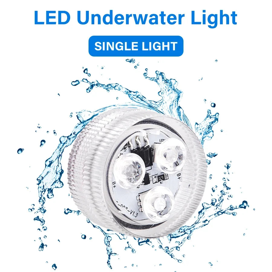 Submersible LED Night Lights Remote Control RGB Tea Underwater Light Battery Powered for Party Vase Fish Tank Room Decoration