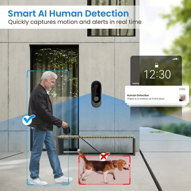 Smart Home DoorBell Night Vision Monitors HD Video Camera WIFI Doorbell Security Waterproof Wireless bell door Intercom for home