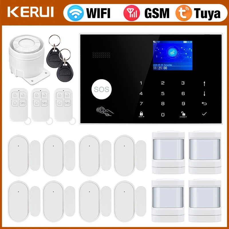KERUI G30 Alarm System for Home WIFI GSM Security Alarm Panel with Temperature and Humidity Display Work Alexa Tuya Smart App