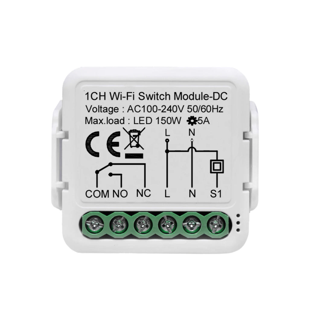 Tuya ZigBee3.0 WiFi Smart Switch Module DC 12/24V AC 100-240V Dry Contact Smart Home 5A Breaker Relay Works with Alexa Google