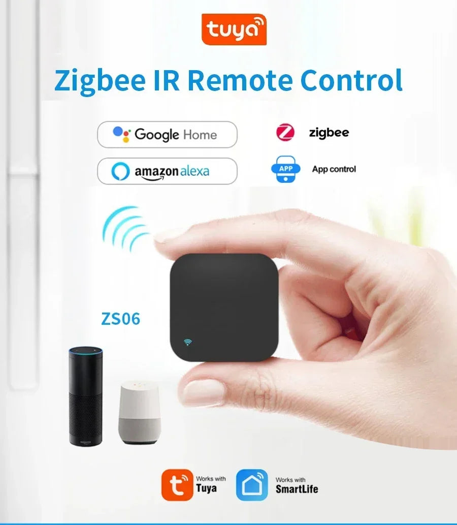 Tuya Zigbee 3.0 Smart IR Remote Control For Alexa Google Home For AC TV Smart Home Blaster Infrared Universal Remote Controller