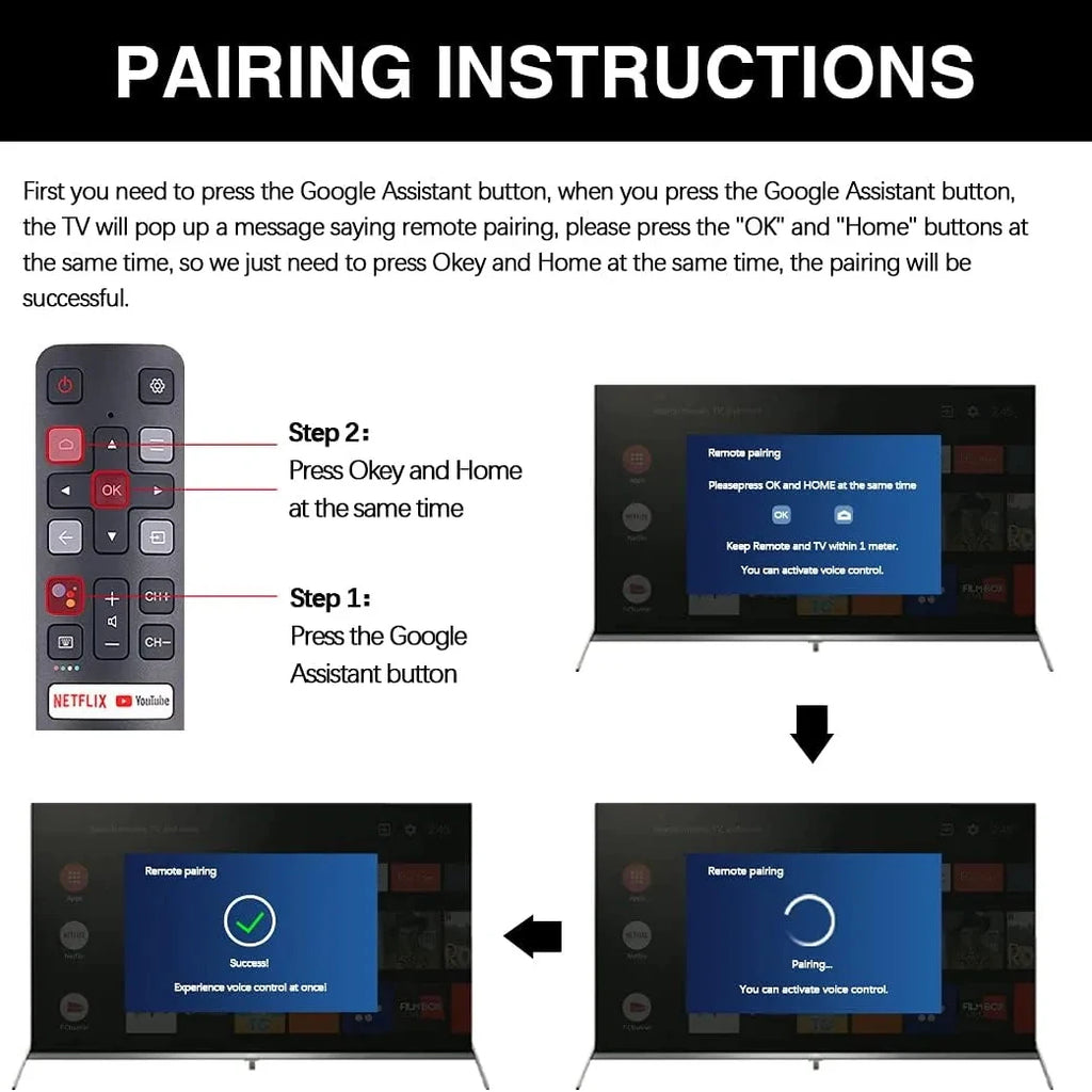 New Original Voice Remote Control RC802V FMR1 FNR1 FUR6 FUR4 FUR7 For TCL Android Smart TV Universal Bluetooth Remote Controller