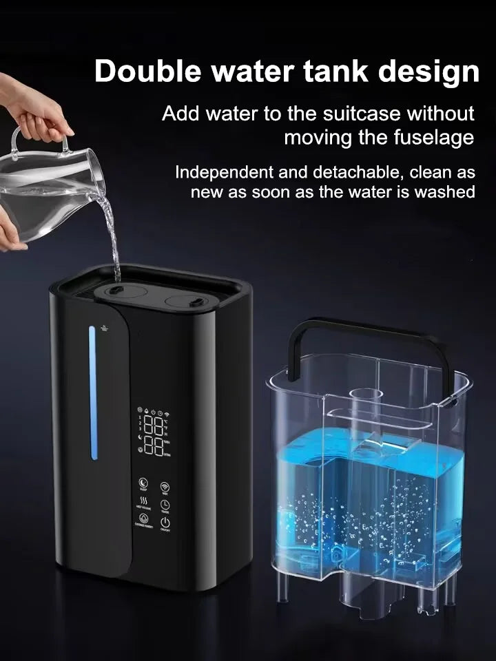 Smart WiFi Humidifier - Ultrasonic Dual Mist Air Humidifier for Large Room, 300ml/h Super Quiet 28dB, APP Control with Auto Mode