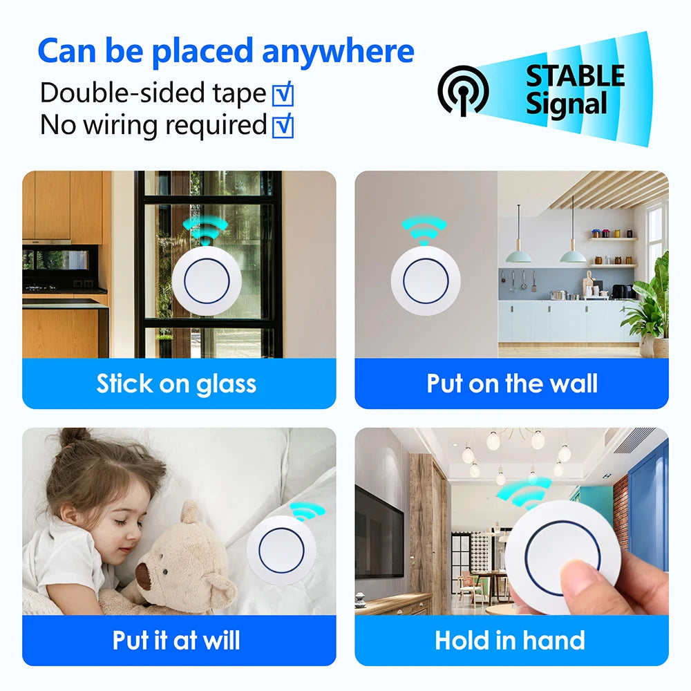 AXUS 110V 220V Mini Receiver 433HMz Wireless Round Button Remote RF Safey Switch Module 2200W Fr Home LED Lamp Bulb