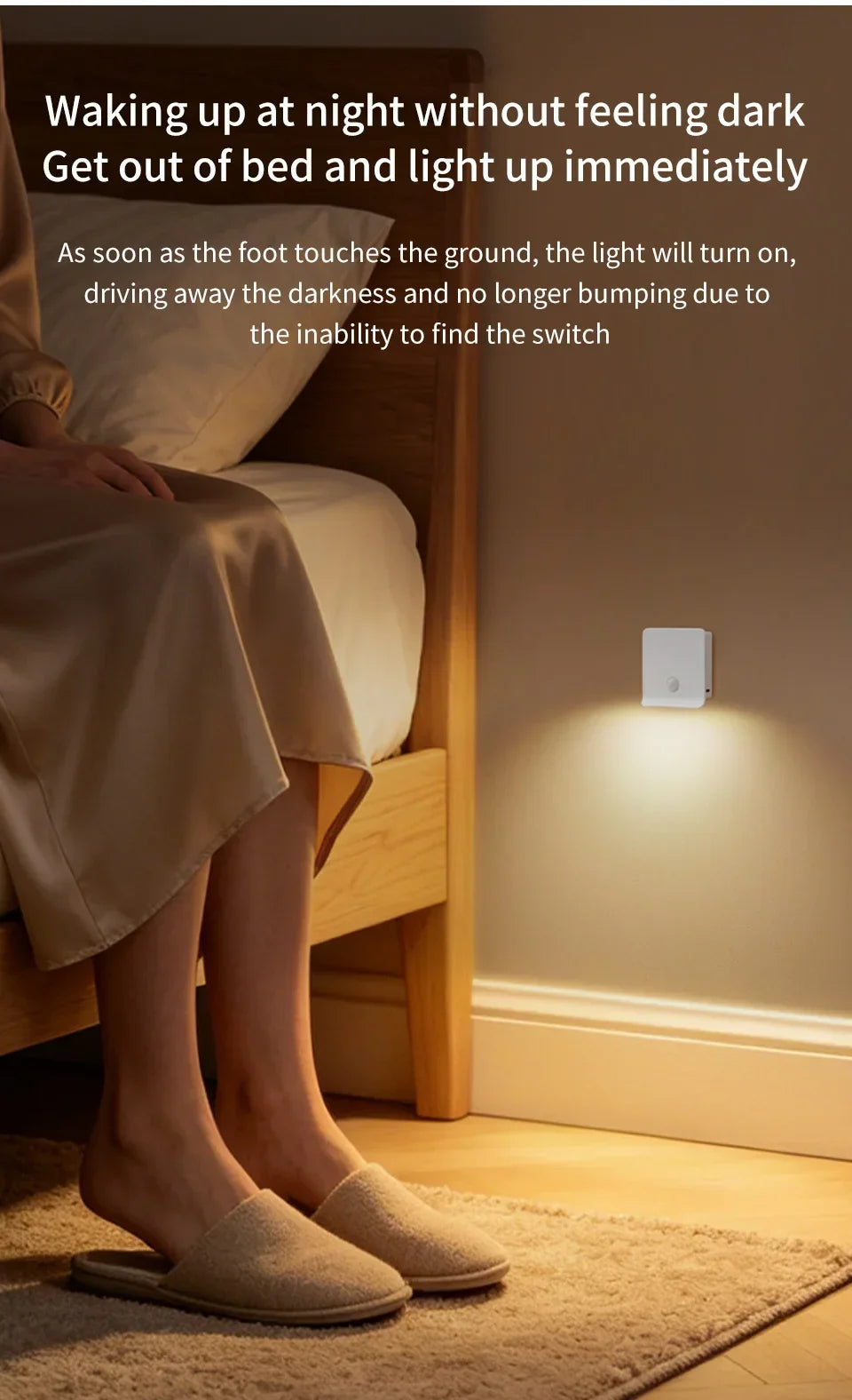 Motion Sensor Light Rechargeable Night Light Inductor Lights Kitchen Stairs Hallway Closet Bedroom Decoration Security Lighting