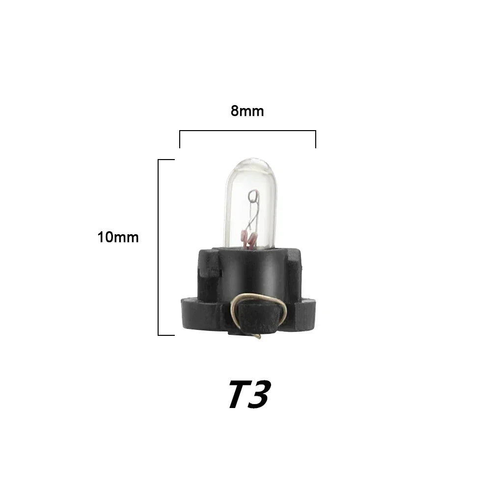 5/10pcs T3/T4.2 Halogen Bulb Car Board Instrument Panel Lamp 4300K 1-1.4W Halogen Lamp Indicator Wedge Car Dashboard LED Lights