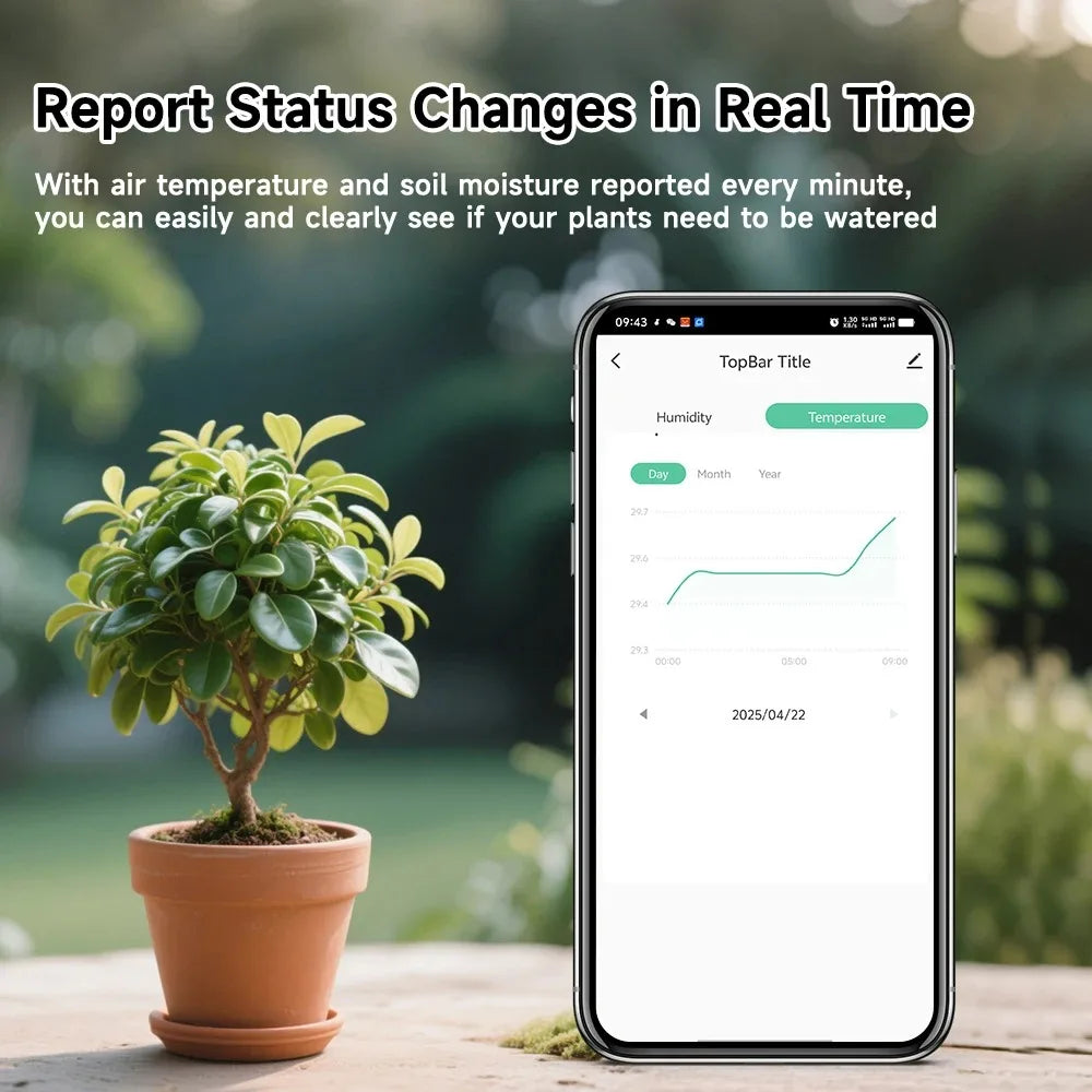 Tuya Bluetooth Soil Tester Temperature Humidity Detector Smart Life Garden Automated Irrigation Detector With Alexa Google Home