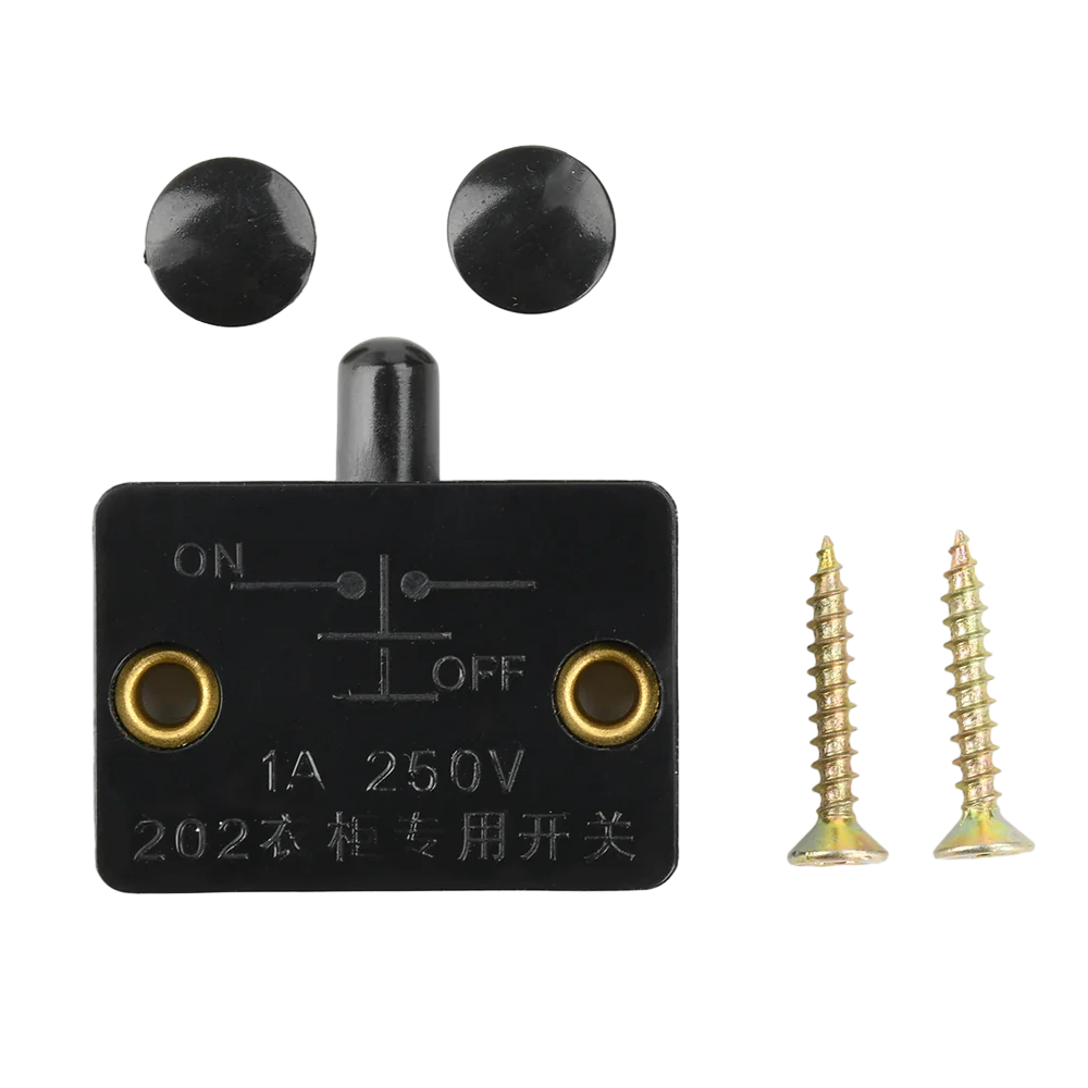 1/3PCS AC 250V Push Switches Door Switches Auto Switche Closet Light Switche Cabinet Door Switche Automatic Reset Push Switches