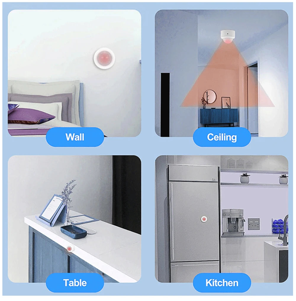 Zigbee 3.0 Mini PIR Motion Sensor Human Body Infrared Detector Security Alarm Support Zigbee2mqtt Home Assistant Need Gateway