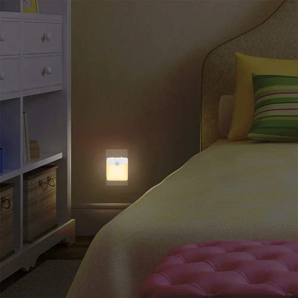 LED Night Lamp Wireless Motion Sensor Light US EU UK AU Plug Sensor Night Lamp Dimmable Lights for Bedroom Corridor Lighting