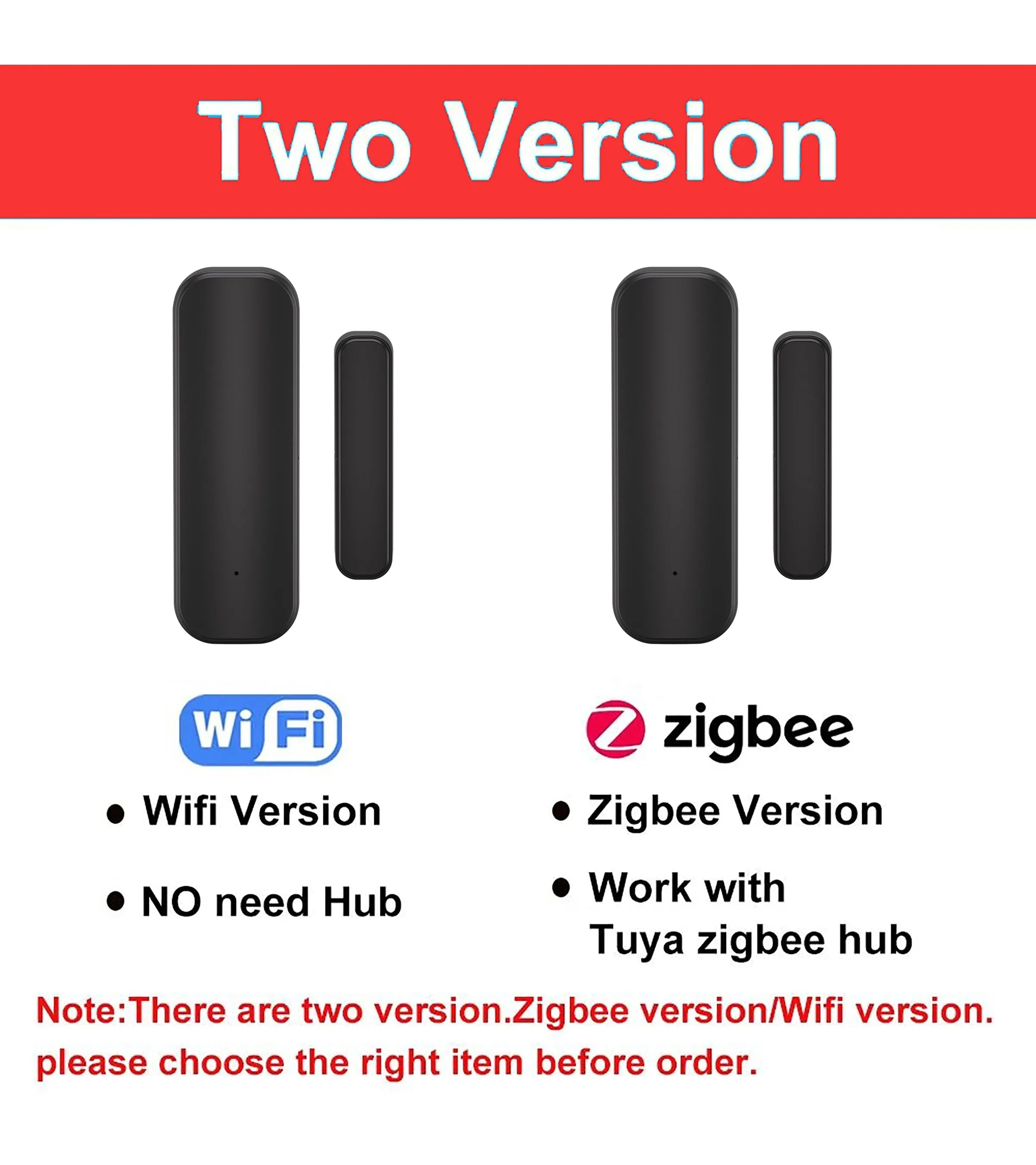 WiFi or Zigbee Door Sensor Tuya Smart Home Security Door Open Alert Sensor Window SensorAlarm System Voice Control