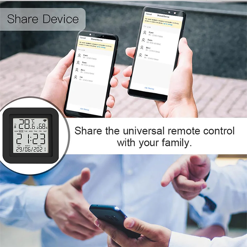 WiFi IR Remote With Temperature Humidity Sensor For Smart Home APP SmartLife Works with Alexa Google Home Yandex Alice