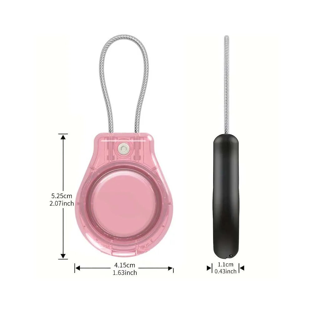 Secure Holder with Keyring - Anti-Lost Lock Case for Airtag Air Tags - Full Coverage Protectors Cover for Pets Luggage Key