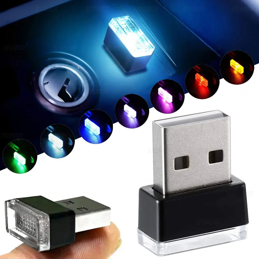 Universal Mini Atmosphere Lights Romantic USB Led Light Plug-In 5V Lamp Interior Ambient Lighting Car Accessories Home Decor