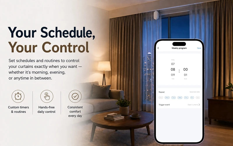 ORYZIC Tuya Zigbee Rechargeable Curtain Motor Pusher Robot Voice Control Works with Alexa Google Home