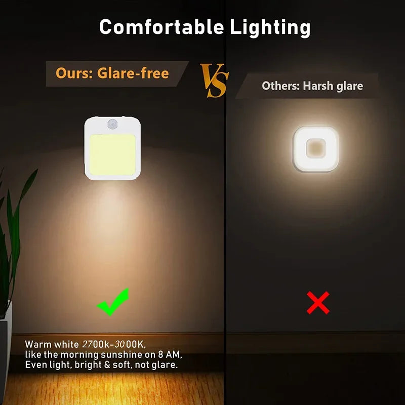 Night Light Motion Sensor LED Light EU/US Plug Lamps Children'S Night Light Wireless Night Lamp For Bedside Table Bedroom Nigh