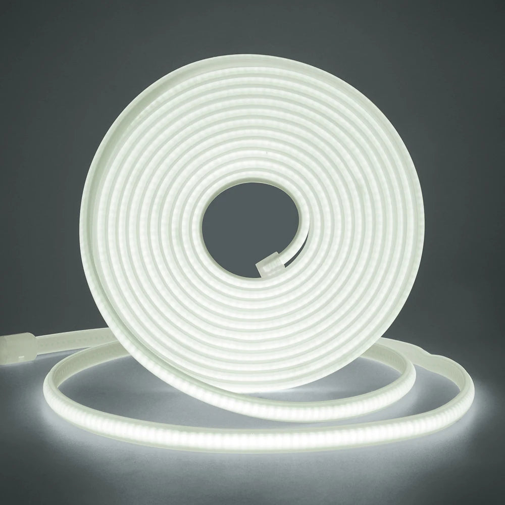 220V Switch COB LED Neon Strip Light 288LED AC EU Power Plug Kit White Pink Red 10 Color Waterproof Flex Tape Home Kitchen Decor